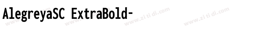 AlegreyaSC ExtraBold字体转换